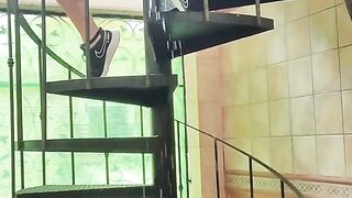 Pissing in the stairs