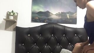 fucking in missionary position and scissors in my bedroom with a stranger