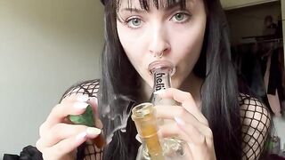 POV Smoking with the GOTH GIRL Next Door You Get A LAP DANCE