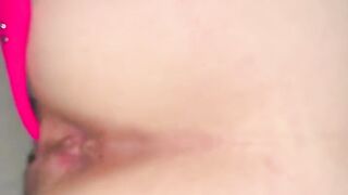 She cums after anal creampie