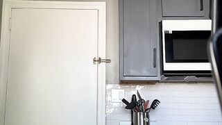 Petite teen desperately undresssing from romper to PISS in the sink!