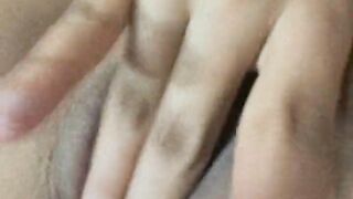 Tattooed girl masturbates