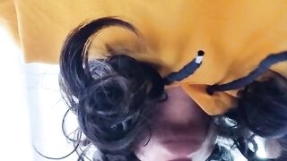 COLLEGE BRUNETTE SUCK a Stranger Cock in a hotel room POV
