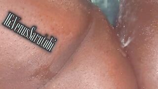 EBONY BBW VENUS SARUTOBI FUCKING CREAMY PUSSY AND SQUIRTING MISSIONARY