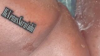 EBONY BBW VENUS SARUTOBI FUCKING CREAMY PUSSY AND SQUIRTING MISSIONARY