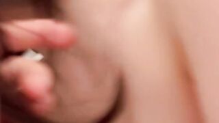 Close-up footage of blowjob and cowgirl
