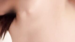 Close-up footage of blowjob and cowgirl