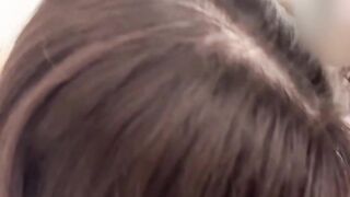 Close-up footage of blowjob and cowgirl