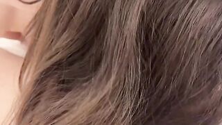 Close-up footage of blowjob and cowgirl