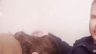 Blowjob in the Living Room Untill Cum in Stacy's Mouth