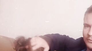 Blowjob in the Living Room Untill Cum in Stacy's Mouth