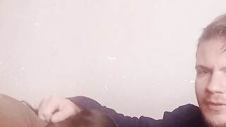Blowjob in the Living Room Untill Cum in Stacy's Mouth