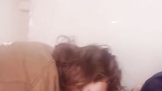Blowjob in the Living Room Untill Cum in Stacy's Mouth