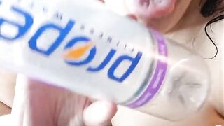 Bottle Pumped Slut Gloryholed Till She Nurst Vum