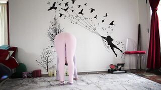 Goddess Aurora Willows Bend Over, and Cameltoe in Pink Dress Pants, Custom Order