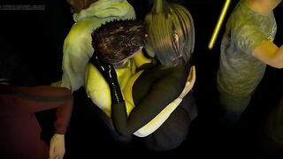 3D BBW Hot Asian Slut Cheating with Stranger in the Strip Club
