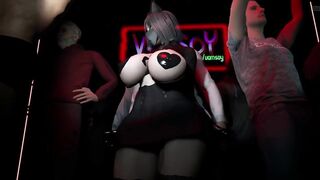 3D BBW Hot Asian Slut Cheating with Stranger in the Strip Club