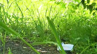 Caught bent over getting fucked like a whore while on a walking trail