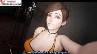 TRACER PUSSY OR TOY ? FUTANARI WIDOWMAKER OVERWATCH HENTAI STORY ANIMATION 4K 60FPS