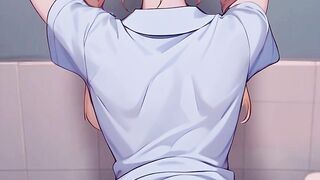 HENTAI POV | Two friends fuck two girls in the bathroom.