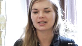 Ersties - Beautiful Viktoria Fingers Her Hairy Pussy
