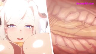 Genshin Busty Girl Hard Pussy Creampied *Cum Inside* // HENTAI