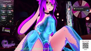 Horny bunny girl getting played with