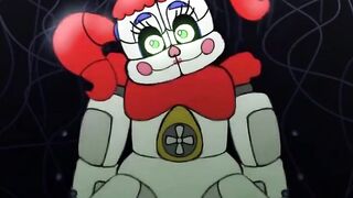 Circus Baby rides in in the back room - animation