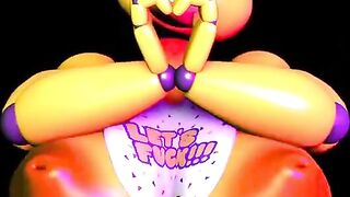 Chica bounces her tit out of love for you - animation