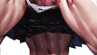 Makinami Mari opening her pussy and asking for cock - hentajoi guided handjob