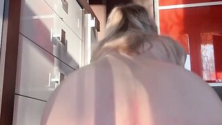slut is riding a massive bbc dildo