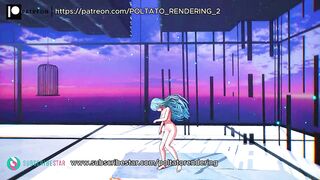 【MMD ホロライブ 4K/60fps】《Yukihana Lamy (雪花ラミィ) Shirakami Fubuki (白上フブキ)》~《T-ARA[티아라] "SUGAR FREE"[슈가프리]