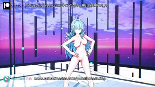 【MMD ホロライブ 4K/60fps】《Yukihana Lamy (雪花ラミィ) Shirakami Fubuki (白上フブキ)》~《T-ARA[티아라] "SUGAR FREE"[슈가프리]
