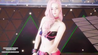 [MMD] IVE - Accendio Ahri Akali Seraphine Sexy Kpop Dance League of Legends Hentai Uncensored