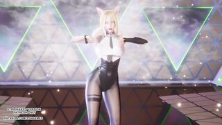 [MMD] IVE - Accendio Ahri Akali Seraphine Sexy Kpop Dance League of Legends Hentai Uncensored