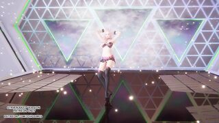 [MMD] IVE - Accendio Ahri Akali Seraphine Sexy Kpop Dance League of Legends Hentai Uncensored
