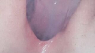 Stuffing my tight pussy
