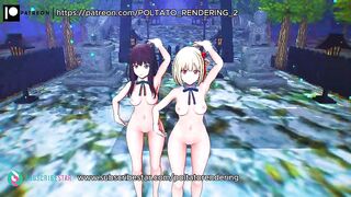 【MMD リコリスリコイル 4k/60fps】《Chisato Nishikigi (錦木 千束) Takina Inoue (井ノ上 たきな)》~《Brown Eyed Girls - Abraca