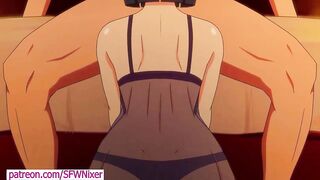 Hinata x Naruto hard fuck at home hentai