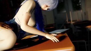 3D cute cosplay Asian slut naked her huge boobs wearing sexy JK dress