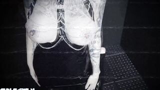 Gothic Slut Maddison Ink Sucks Strangers Cock In Glory Hole!
