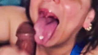 Throatzilla cum gagging
