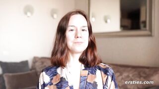 Ersties - Cute Babe Anca Pleasures Her Pussy With a Glass Toy