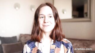 Ersties - Cute Babe Anca Pleasures Her Pussy With a Glass Toy