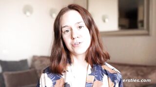 Ersties - Cute Babe Anca Pleasures Her Pussy With a Glass Toy