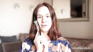 Ersties - Cute Babe Anca Pleasures Her Pussy With a Glass Toy