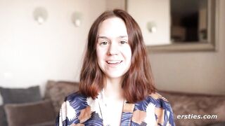 Ersties - Cute Babe Anca Pleasures Her Pussy With a Glass Toy