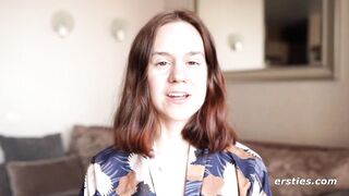 Ersties - Cute Babe Anca Pleasures Her Pussy With a Glass Toy