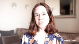 Ersties - Cute Babe Anca Pleasures Her Pussy With a Glass Toy