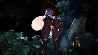 Mona's Wish Breast Butt Giantess expansion growth animation (Genshin Impact)